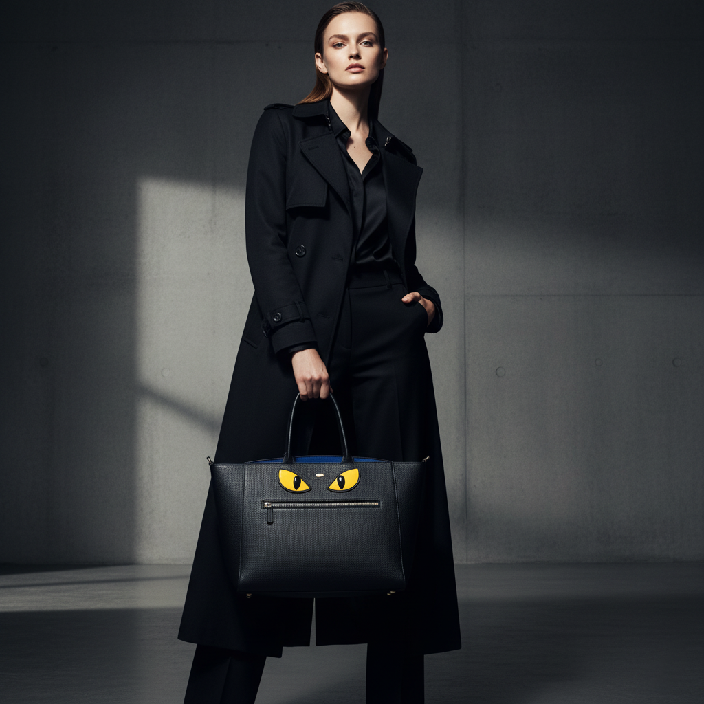 Fendi Monster Leather Tote Bag | Pre-Owned Italian Luxury by Luckybags