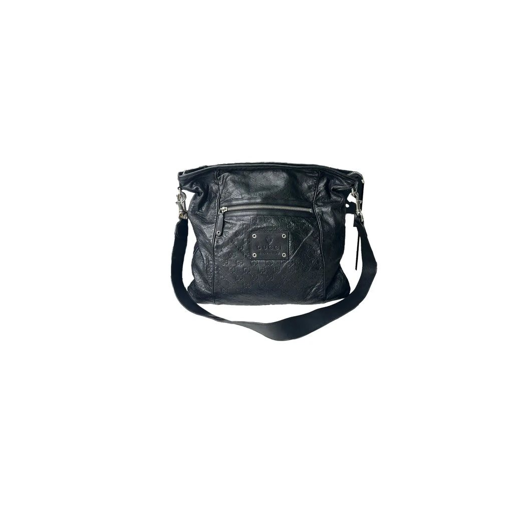 Luckybags Gucci Large Leather Crossbody Bag – 95% New, 40×39cm