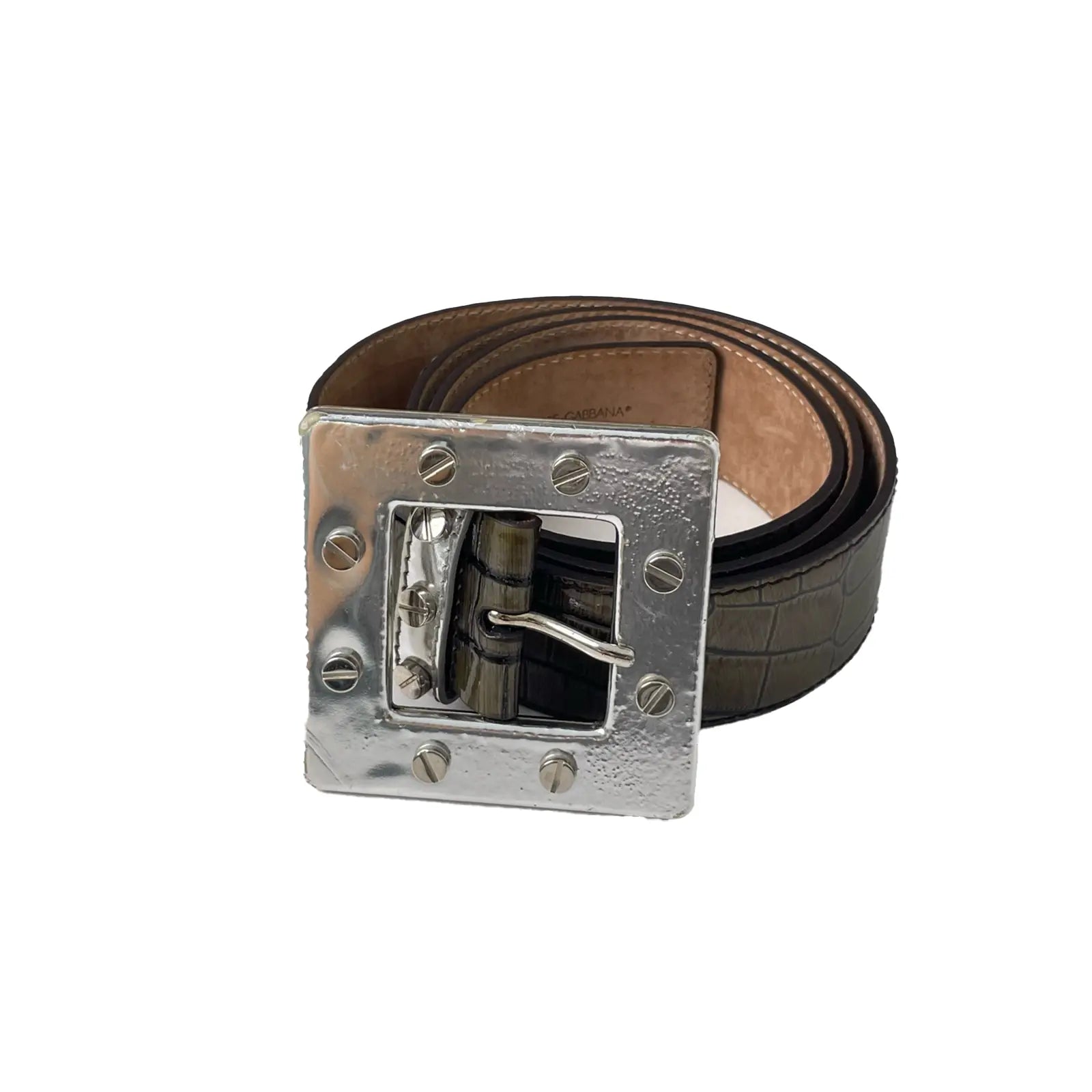 Dolce & Gabbana Crocodile Leather Belt 90cm