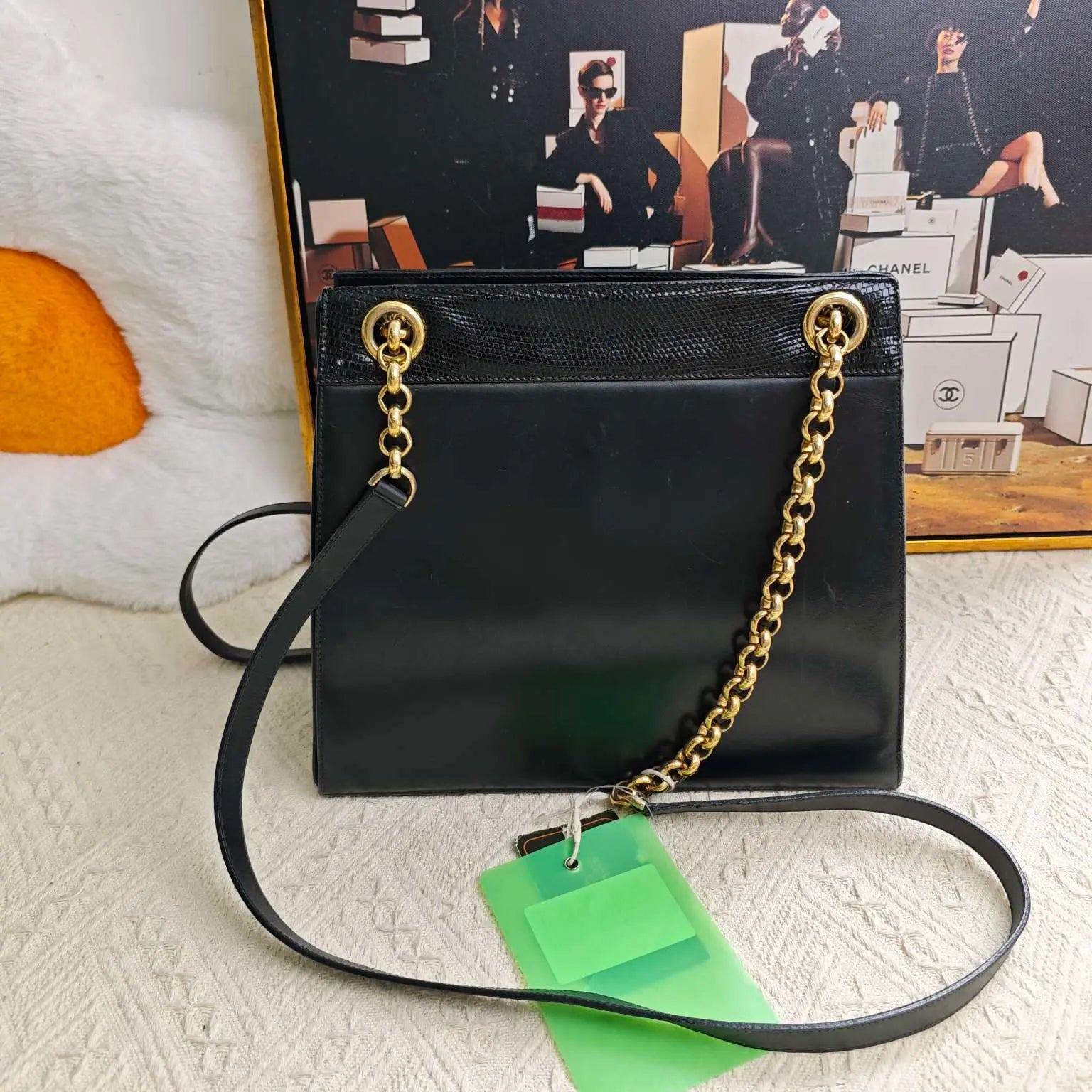 Luckybags Ferragamo Black Shoulder Bag – 27×23×10cm