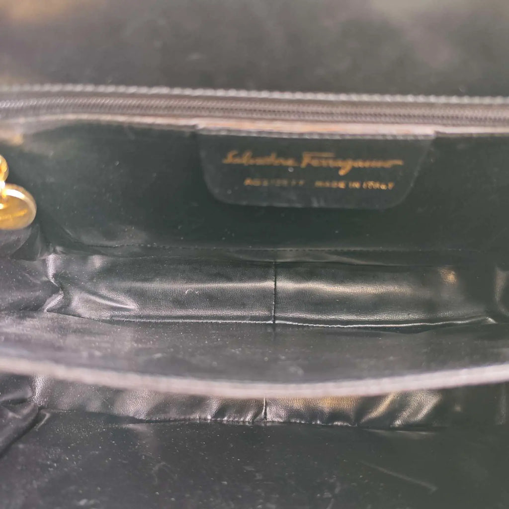 Luckybags Ferragamo Black Shoulder Bag – 27×23×10cm