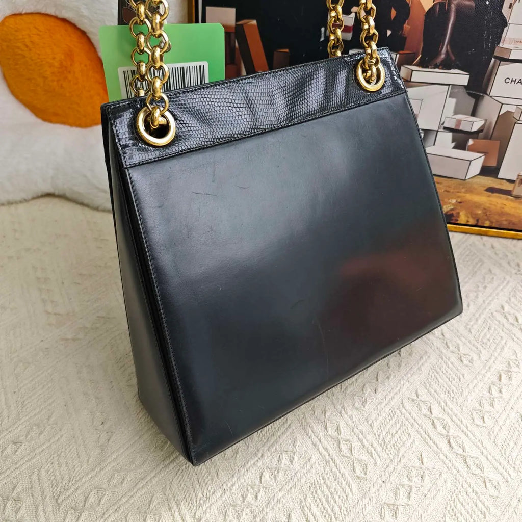 Luckybags Ferragamo Black Shoulder Bag – 27×23×10cm