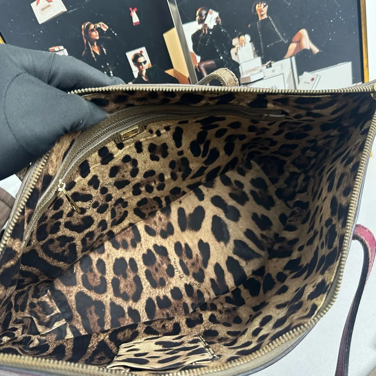 Luckybags D&G Colorblock Tote Shoulder Bag – 34×29×16cm