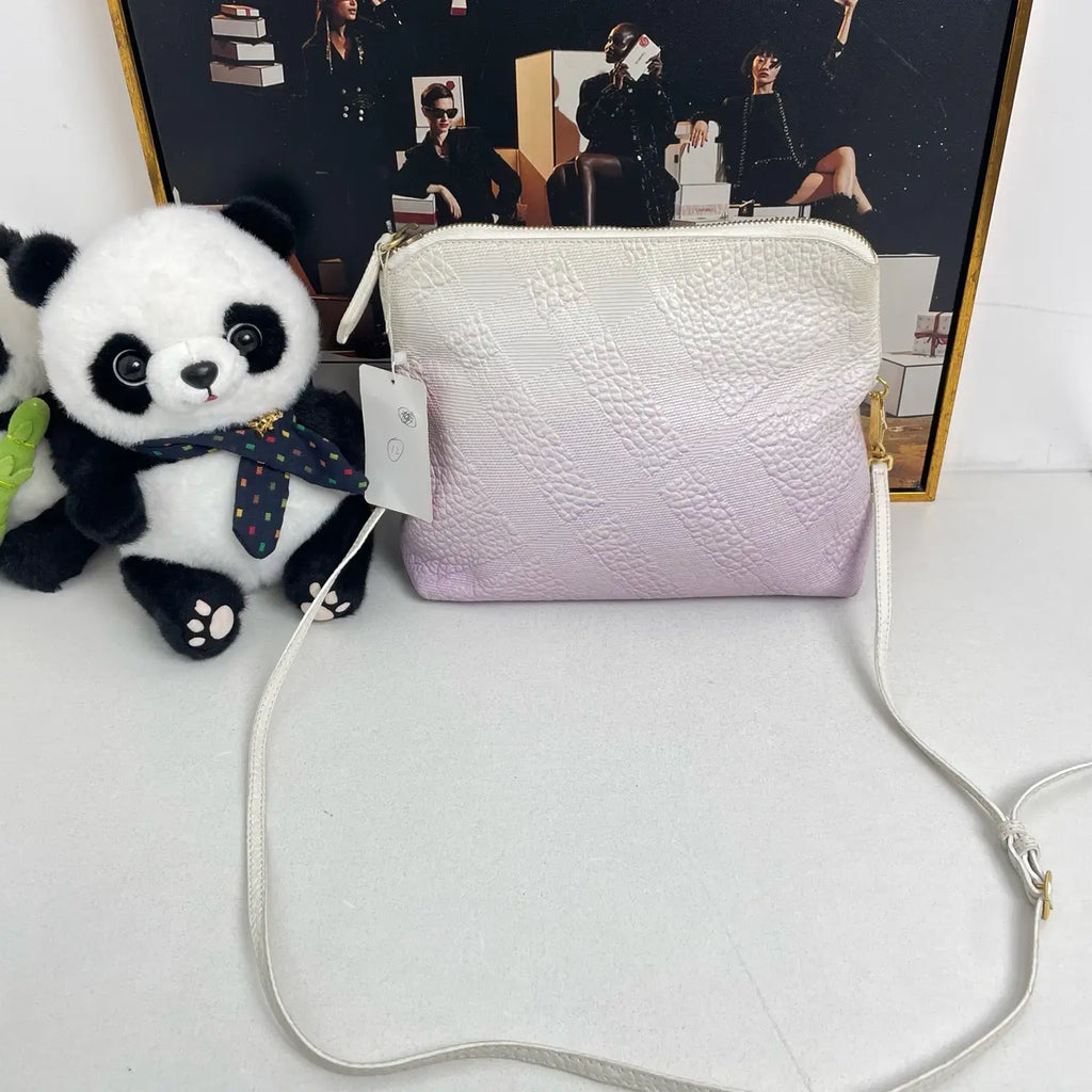 Luckybags Burberry Gradient Purple Crossbody Bag – 28×24×10cm