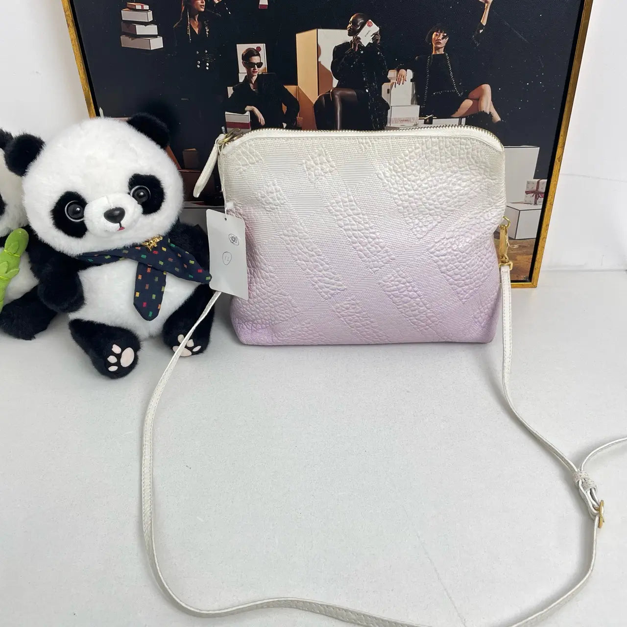 Luckybags Burberry Gradient Purple Crossbody Bag – 28×24×10cm