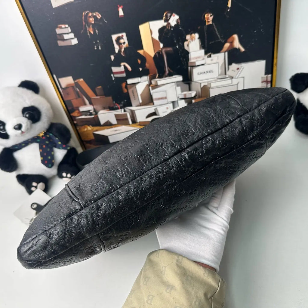 Luckybags Gucci Large Leather Crossbody Bag – 95% New, 40×39cm