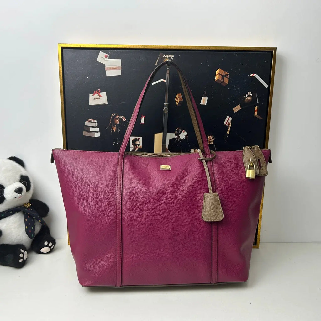 Luckybags D&G Colorblock Tote Shoulder Bag – 34×29×16cm