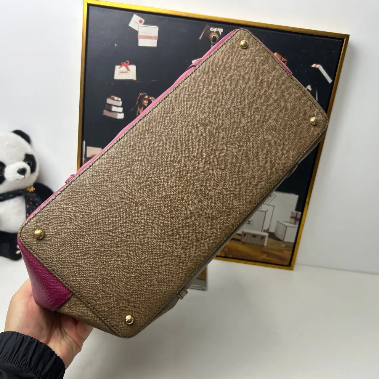 Luckybags D&G Colorblock Tote Shoulder Bag – 34×29×16cm