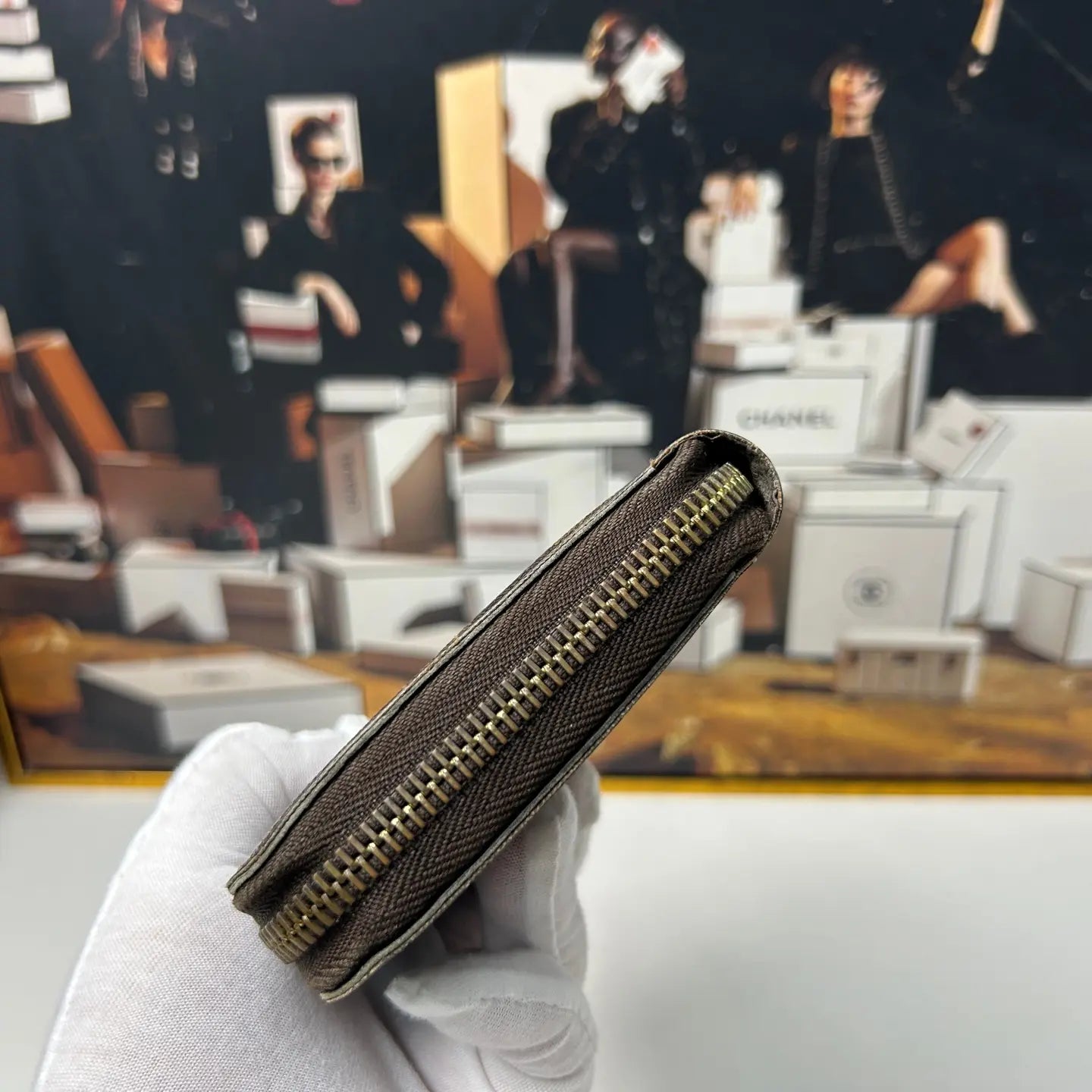 Luckybags Louis Vuitton Damier Long Wallet – 19.5×10×2cm