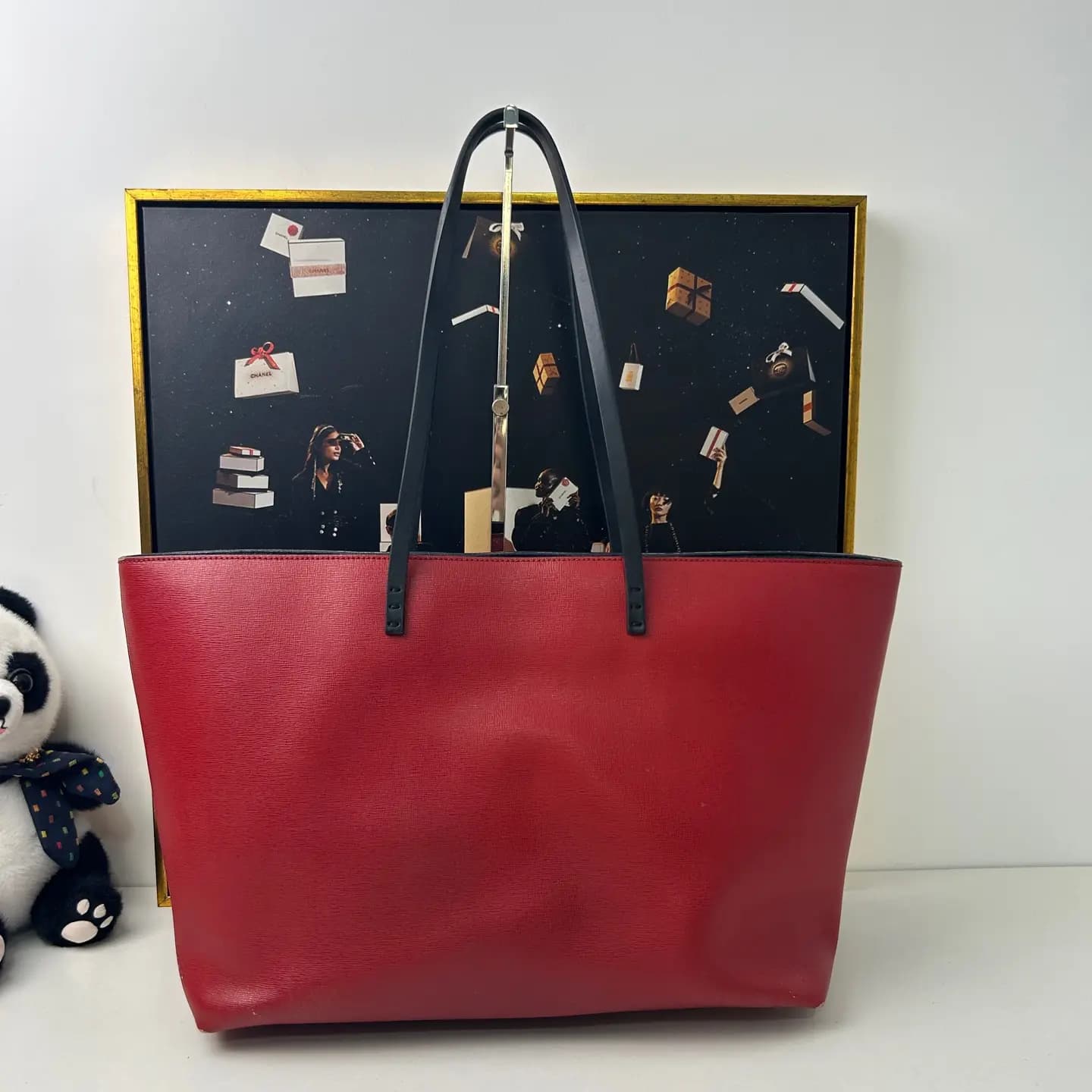 Fendi Monster Leather Tote Bag 36×14×28cm