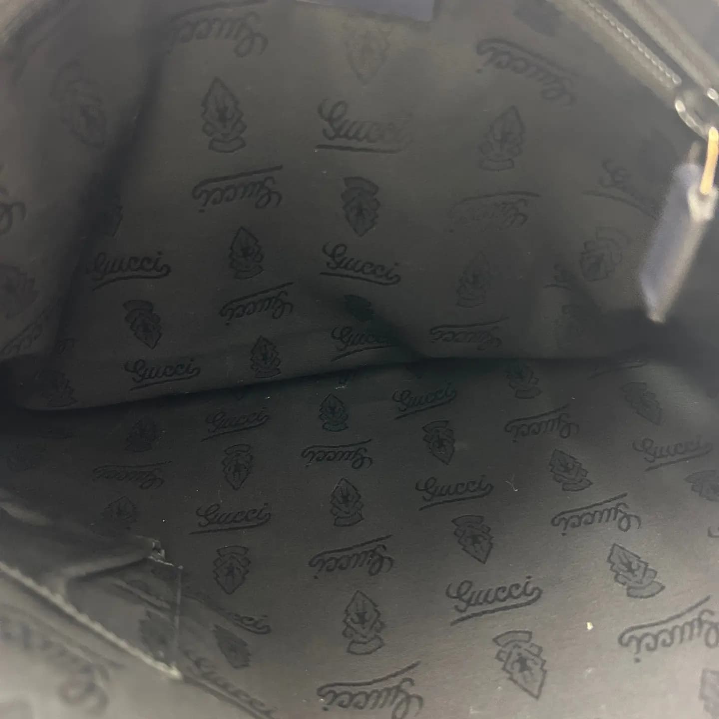 Gucci Blue Crystal Leather Shoulder Bag 33×32cm – 97% New