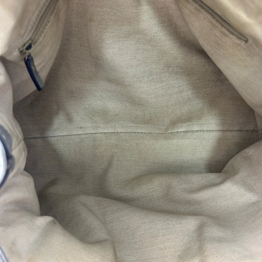 Gucci Blue Crystal Leather Shoulder Bag 33×32cm – 97% New