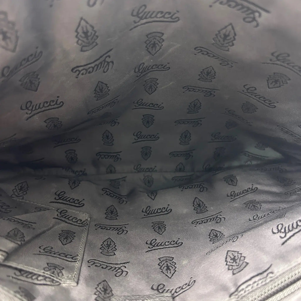 Gucci Black Leather Shoulder Bag 34×29cm – 97% New