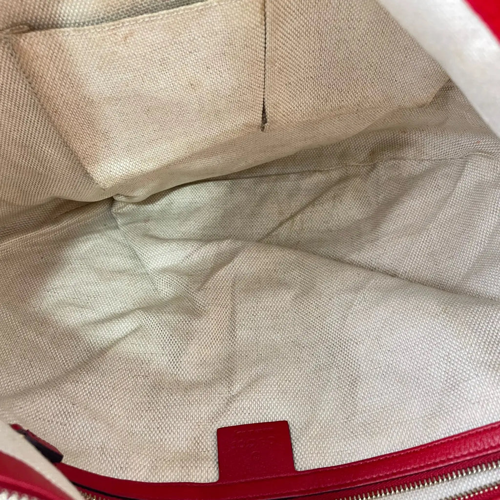 Gucci Red Soho Tassel Crossbody Bag 42×27cm – 97% New