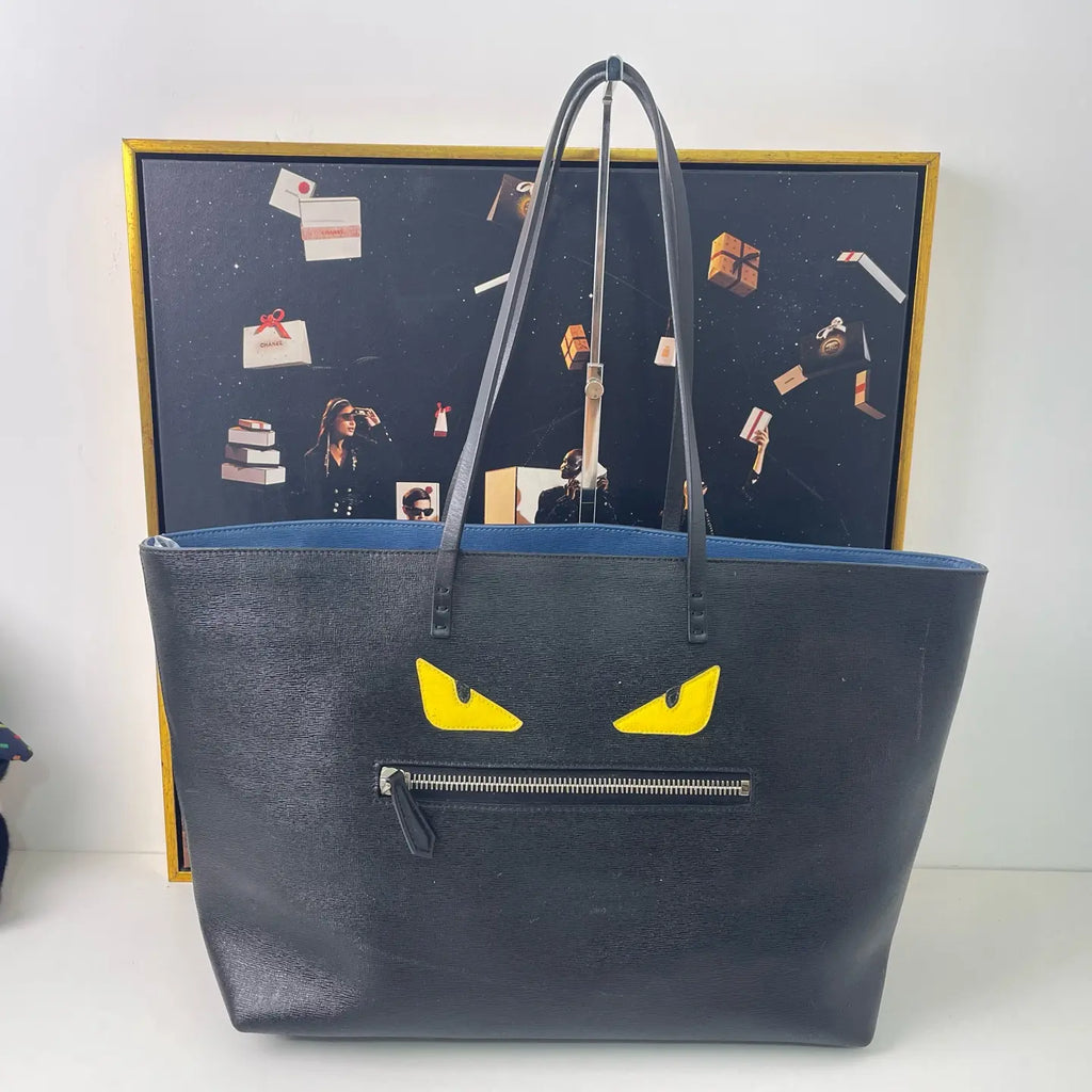 Fendi Monster Leather Tote Bag 35×14cm