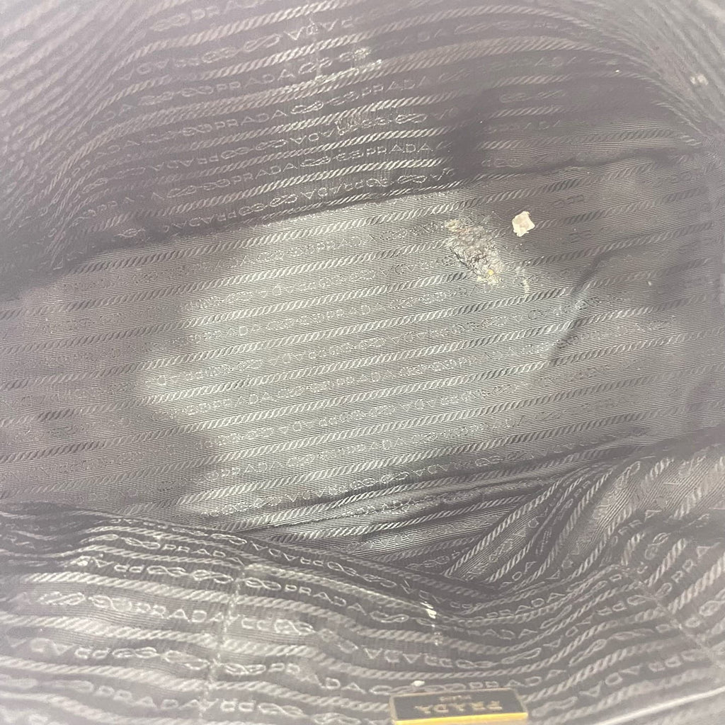 Prada Black Saffiano Leather Double Handle Bag 35×25cm