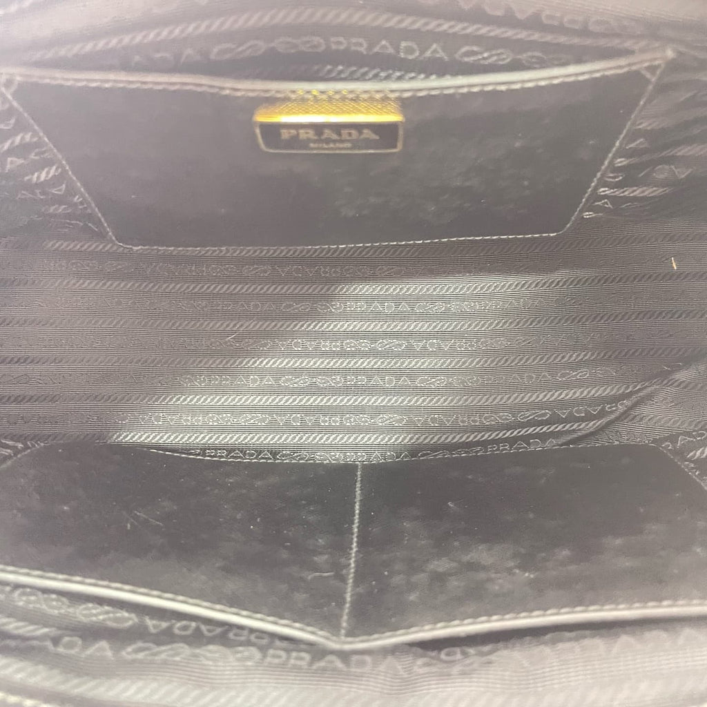 Prada Saffiano Leather Double Handle Bag 34×15cm