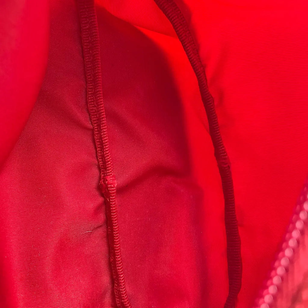 Prada Red Nylon Toiletry Bag 17×10cm – 93% New