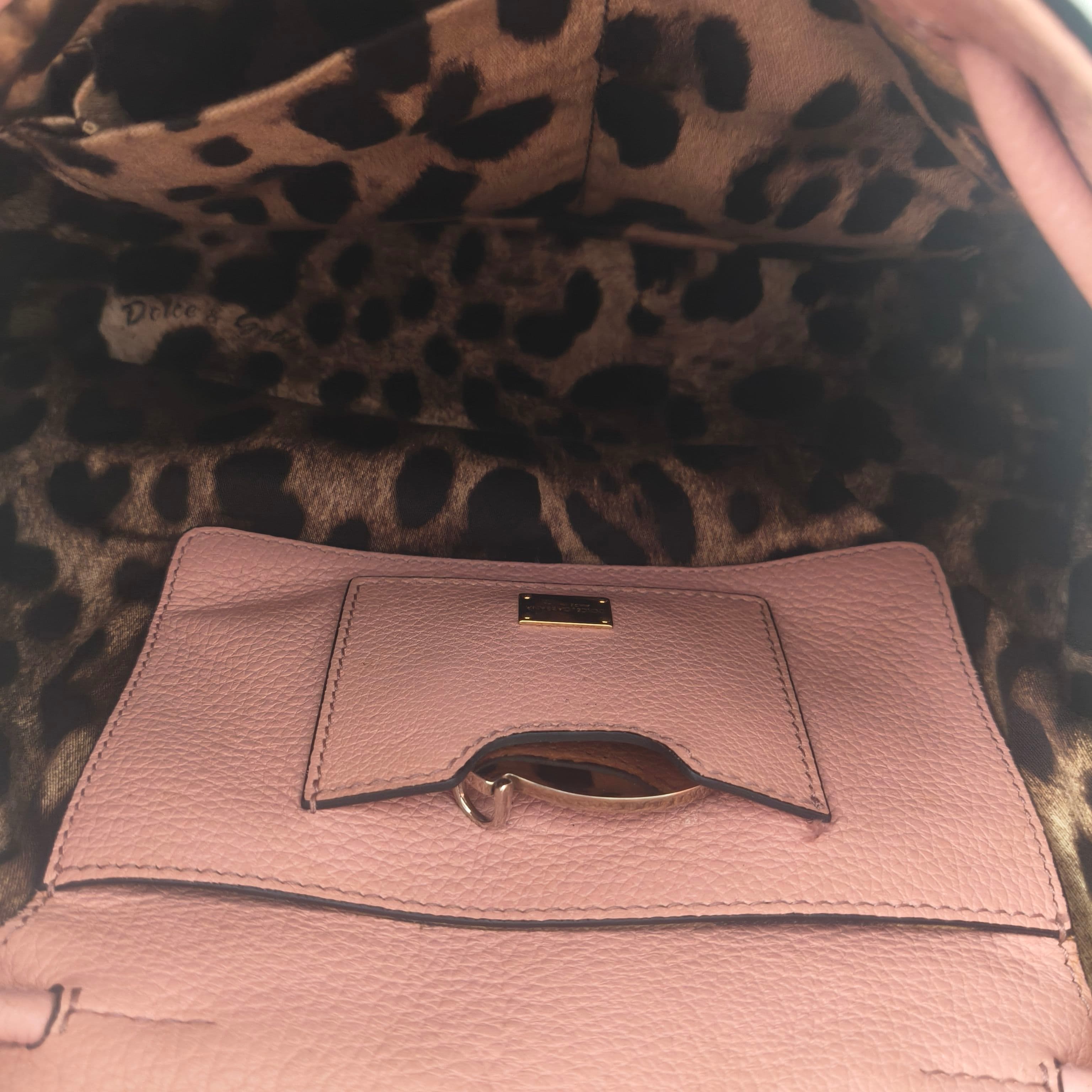 Dolce & Gabbana Pink Leather Backpack 23×14cm – 95% New