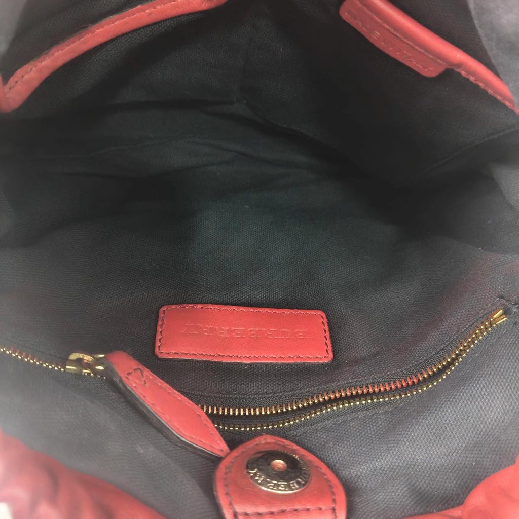 Burberry Red Check Crossbody Bag 26×8cm – 95% New