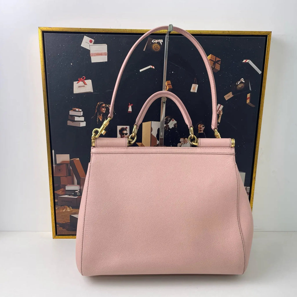 Dolce & Gabbana Sicily Leather Handbag 32×9×25cm