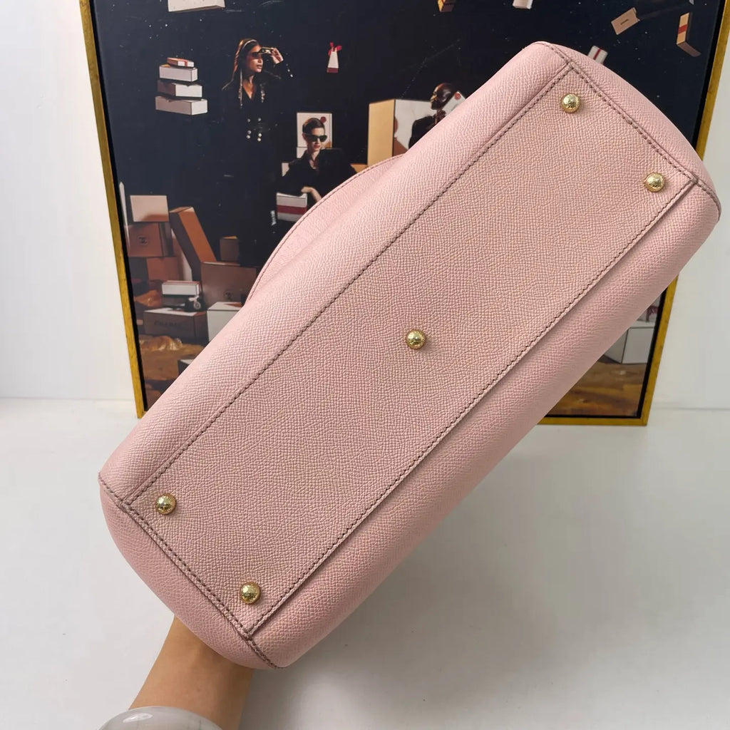 Dolce & Gabbana Sicily Leather Handbag 32×9×25cm