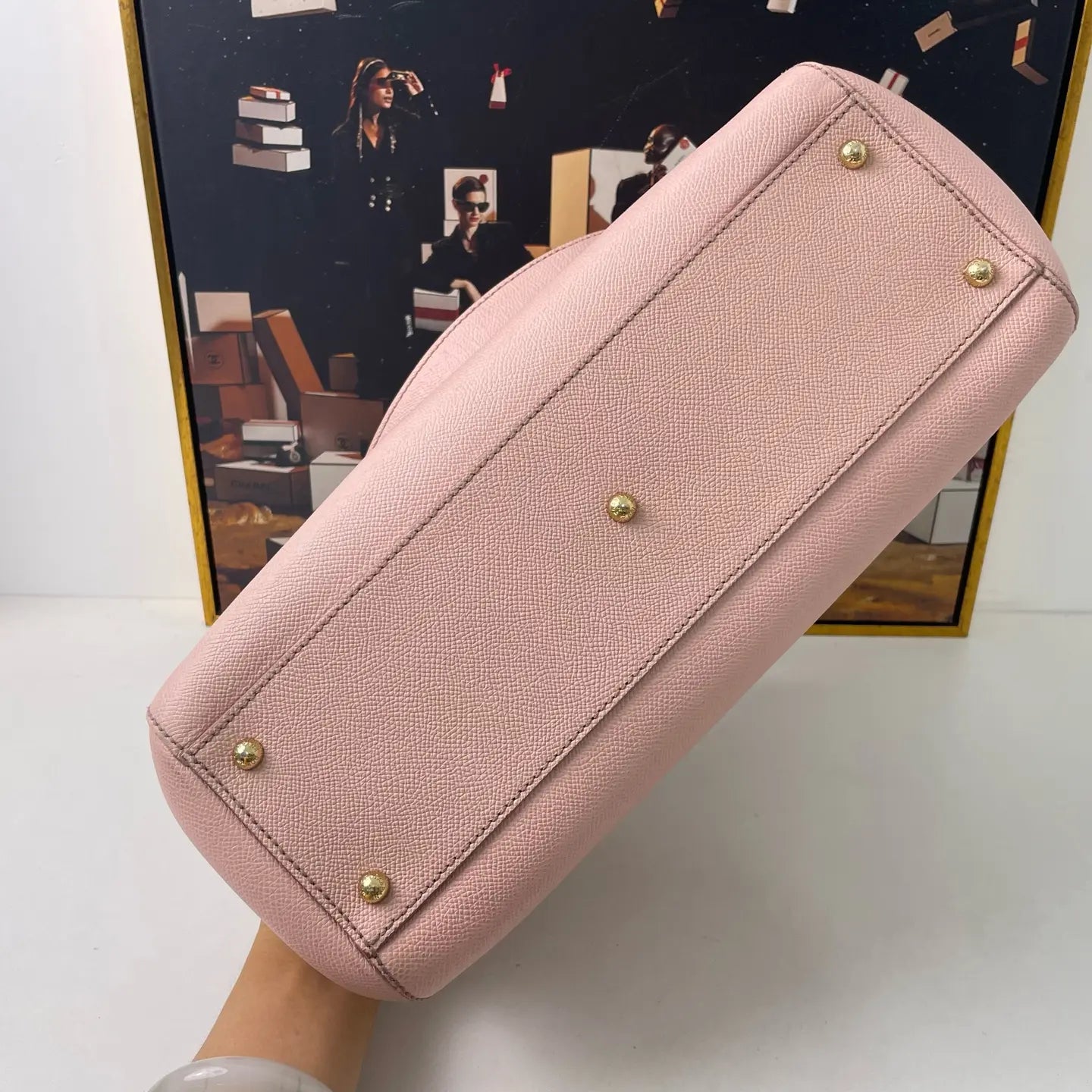 Dolce & Gabbana Sicily Leather Handbag 32×9×25cm