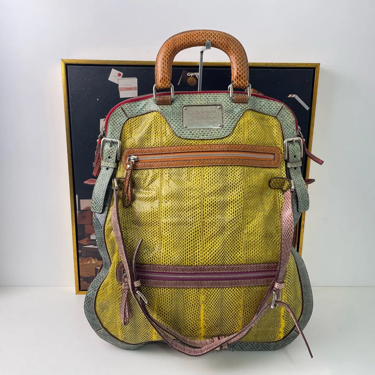 Dolce & Gabbana Leather Shoulder Handbag 38×46cm