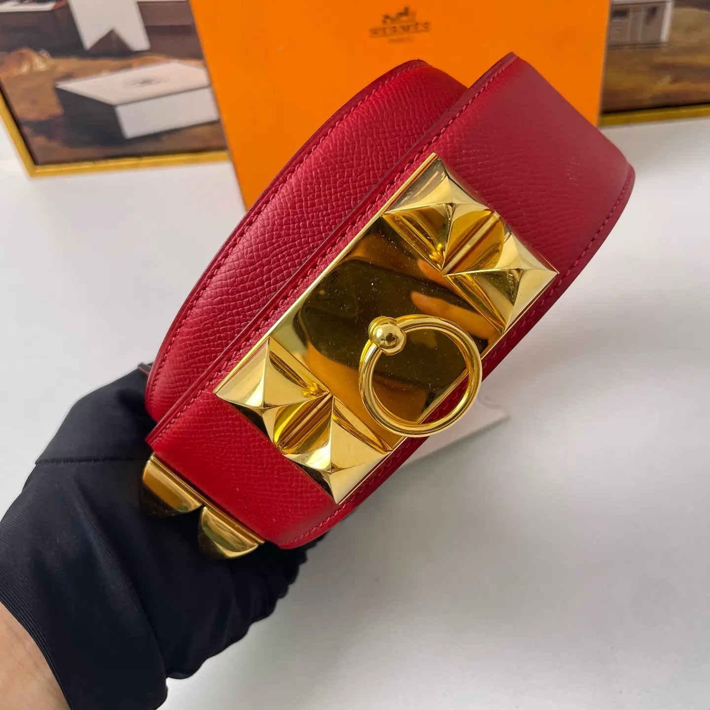 Hermès Collier de Chien Belt 85cm