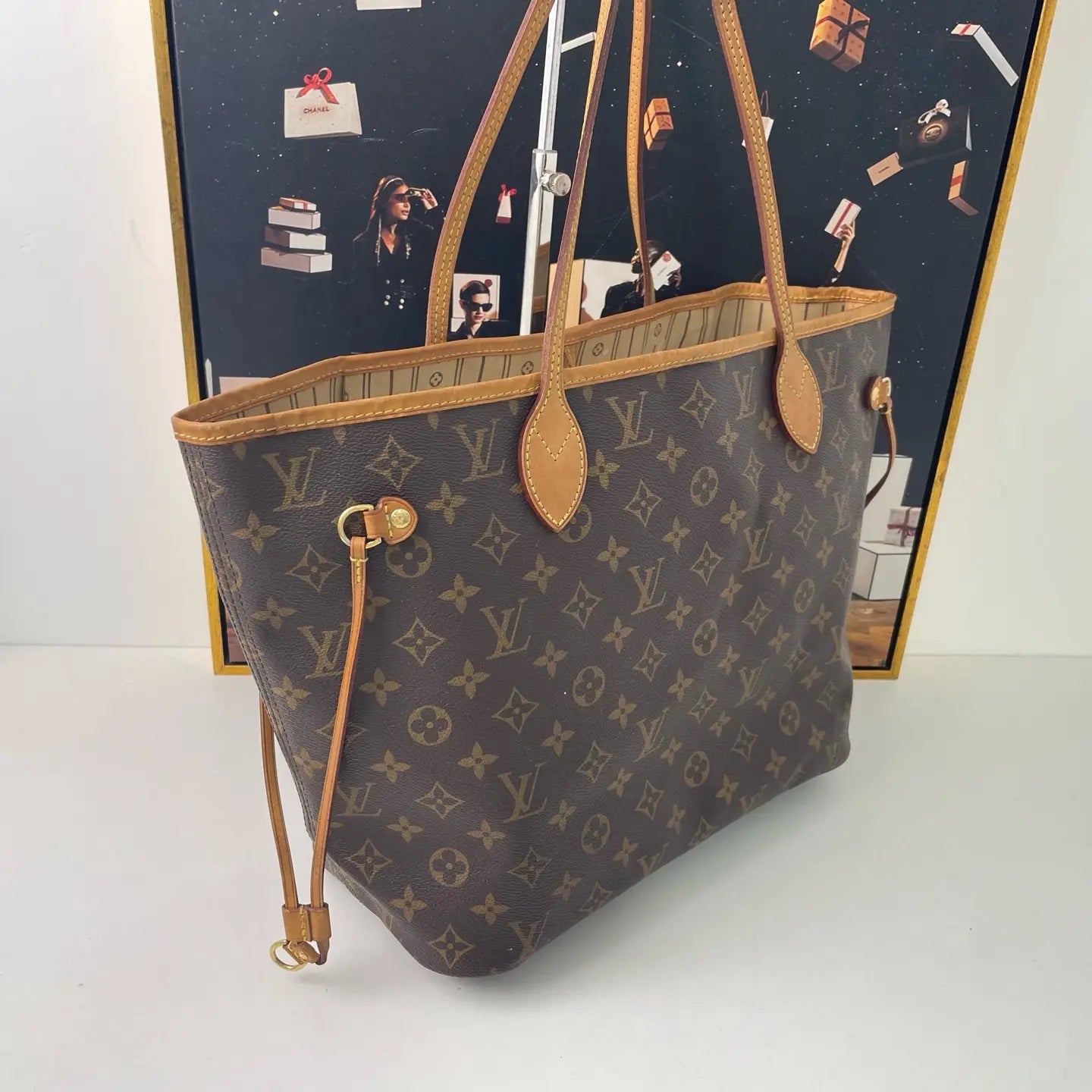 Louis Vuitton Monogram Neverfull Tote Bag 32×28cm – 97% New