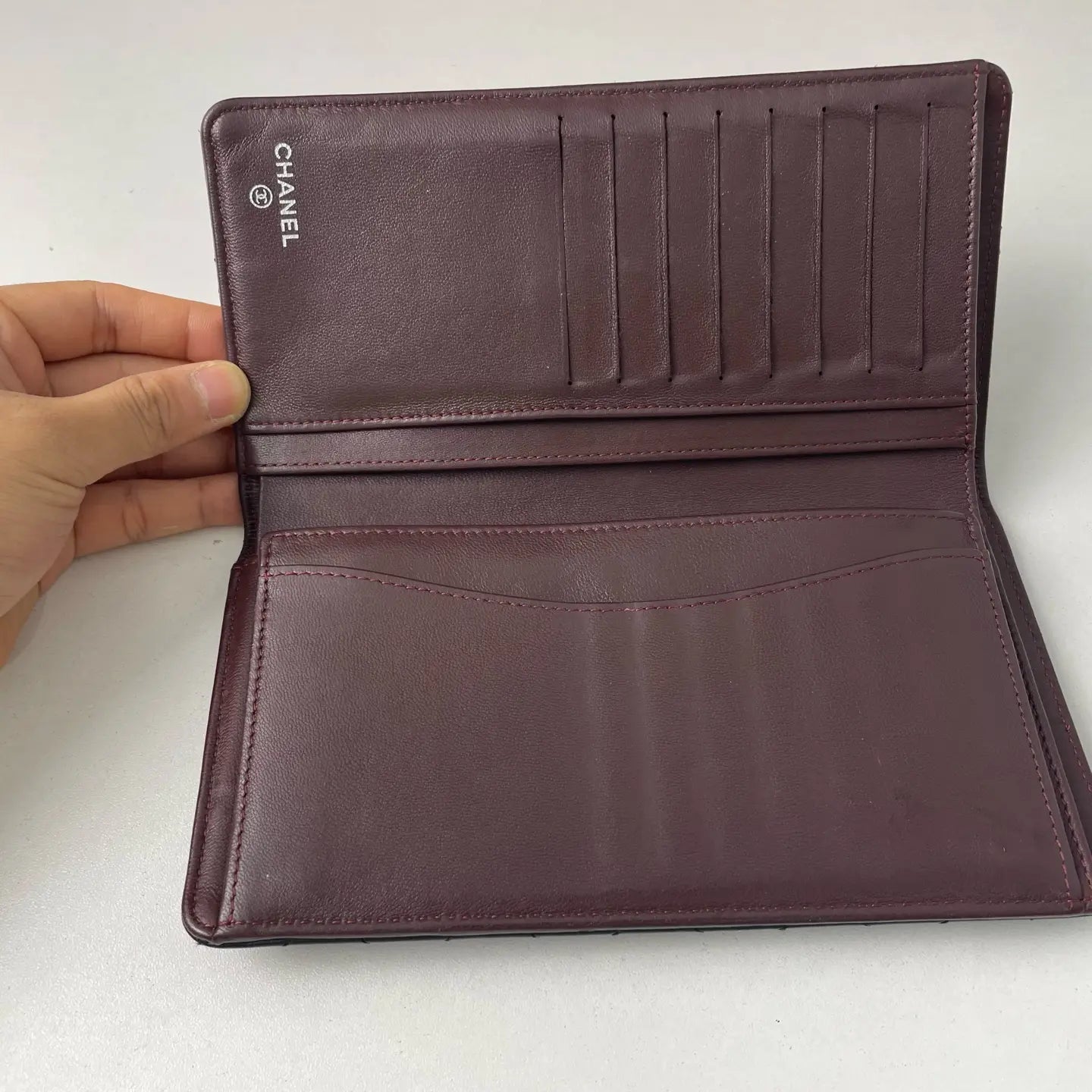 Chanel Classic Flap Wallet Black Caviar Leather 18×9cm – 97% New