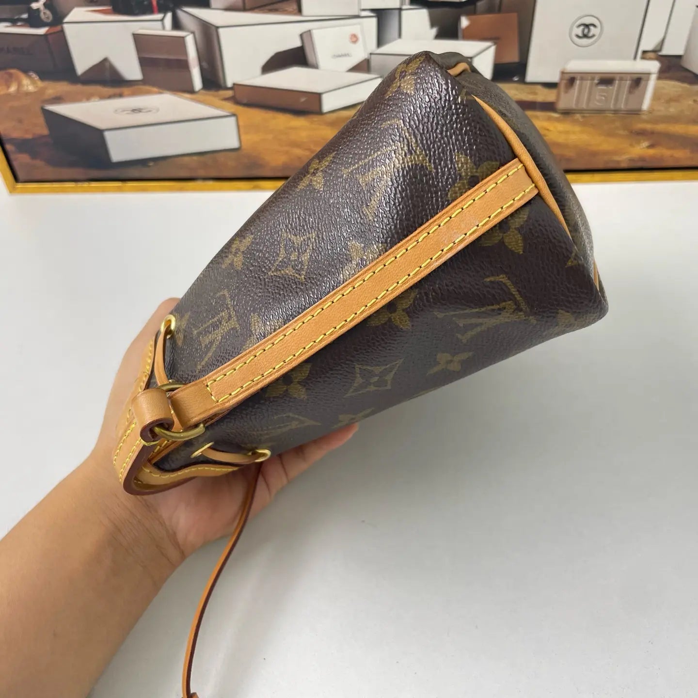 Louis Vuitton Nano Noé Bucket Bag 15×13cm – 97% New