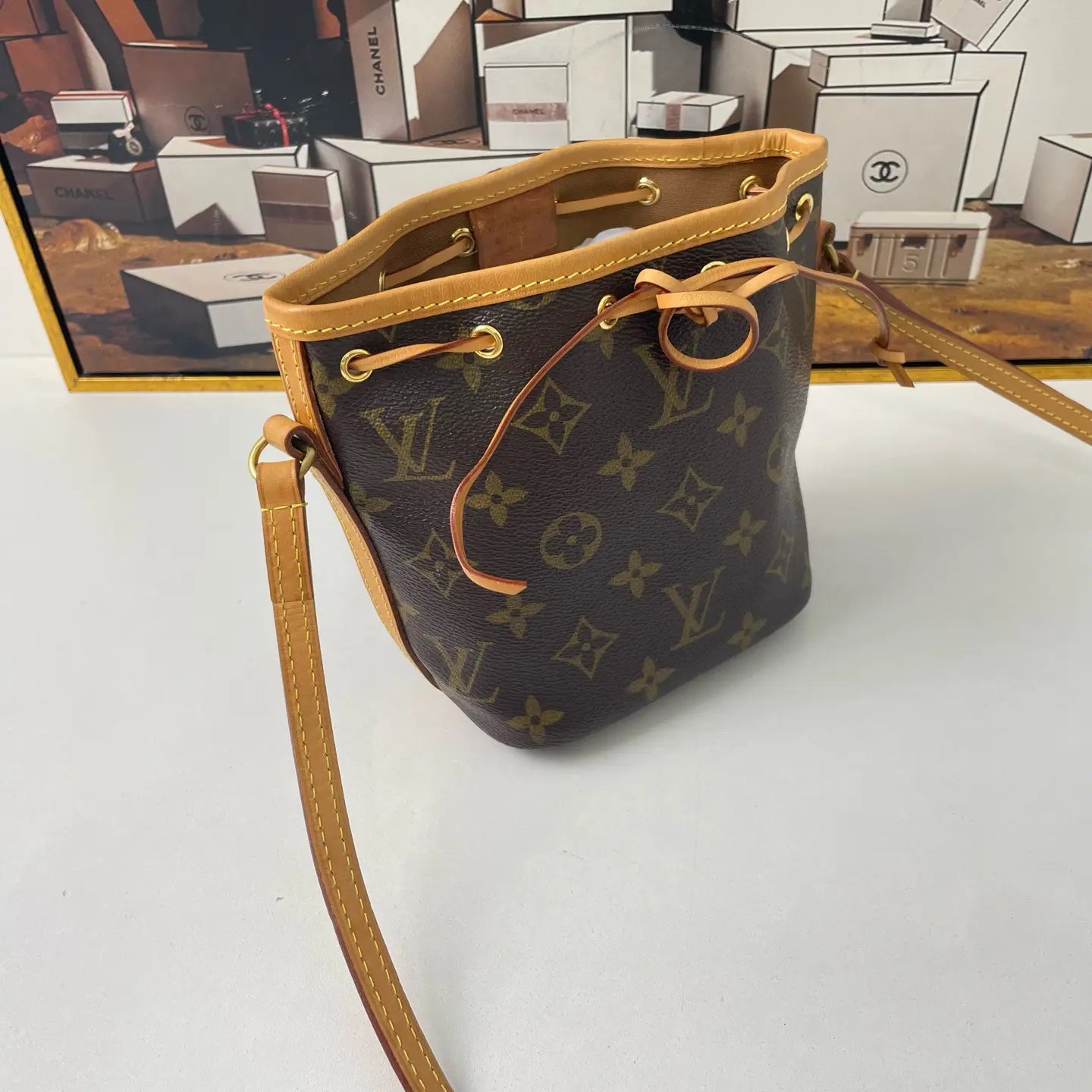Louis Vuitton Nano Noé Bucket Bag 15×13cm – 97% New