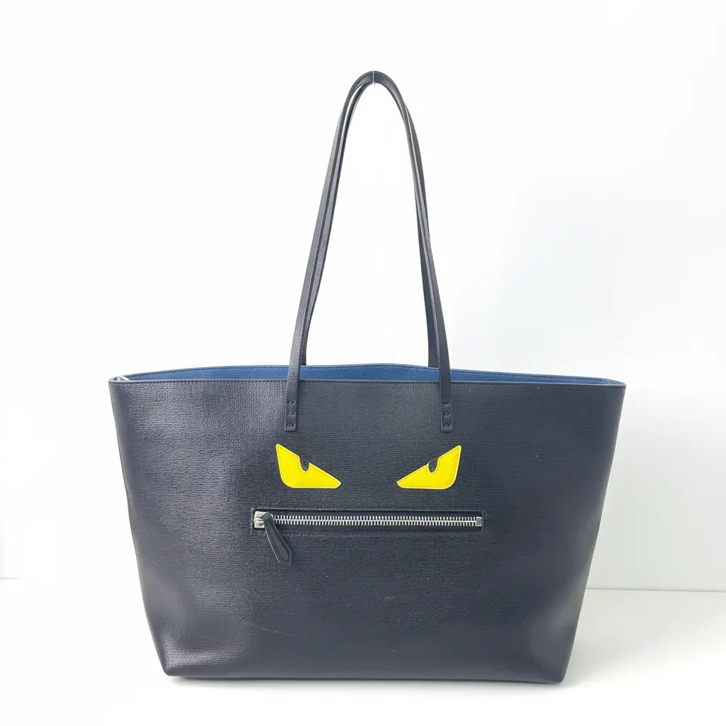Fendi Monster Leather Tote Bag 35×14cm