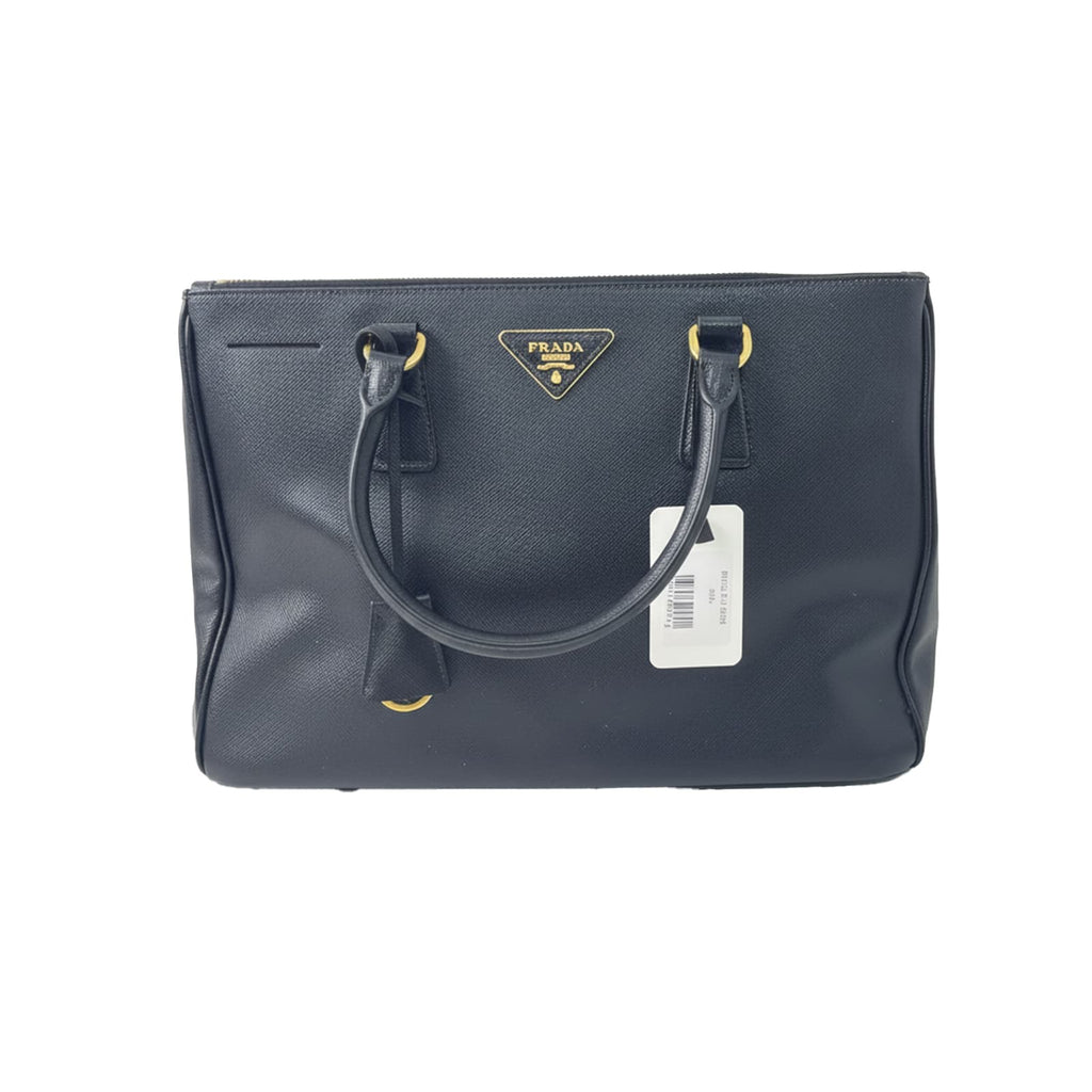 Prada Saffiano Leather Double Handle Bag 34×15cm