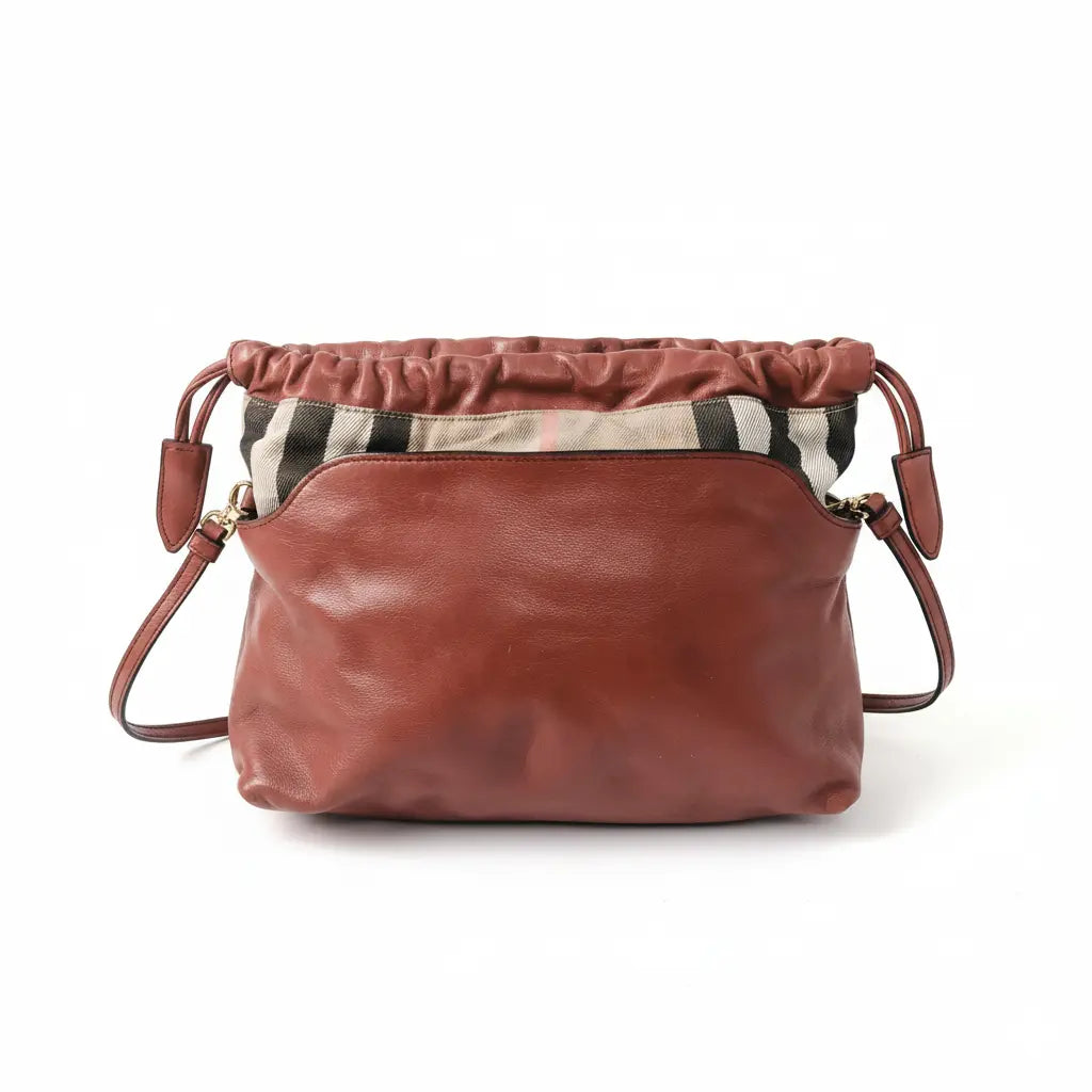 Burberry Red Check Crossbody Bag 26×8cm – 95% New